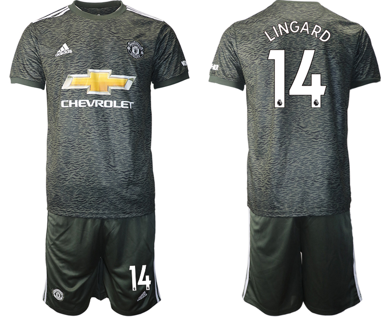 Men 2020-2021 club Manchester United away #14 black Soccer Jerseys